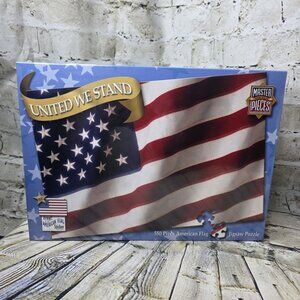 United We Stand American Flag Sealed Puzzle  USA Made Master Pieces 550 pc